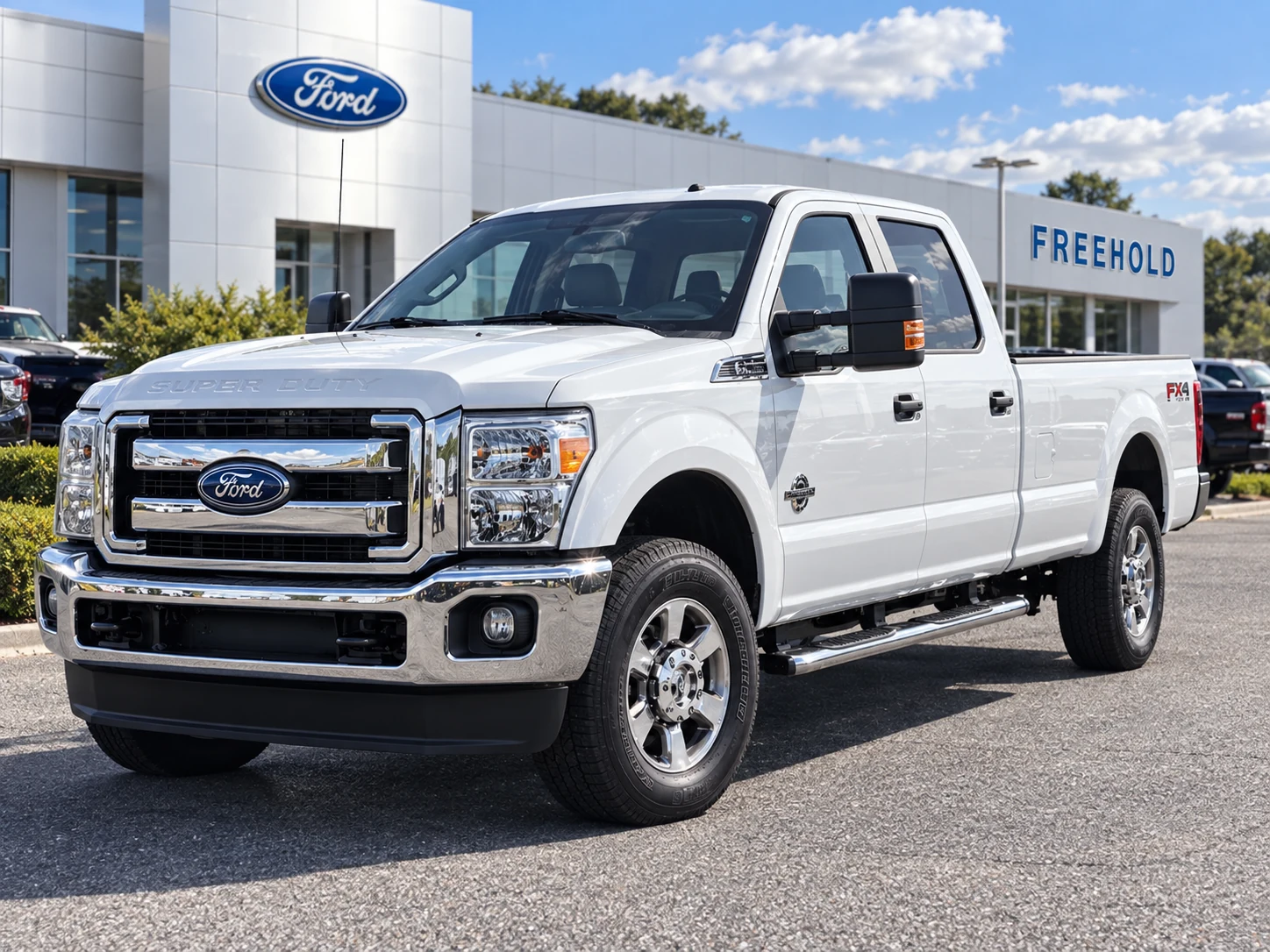 White Ford Super Duty at Freehold Ford